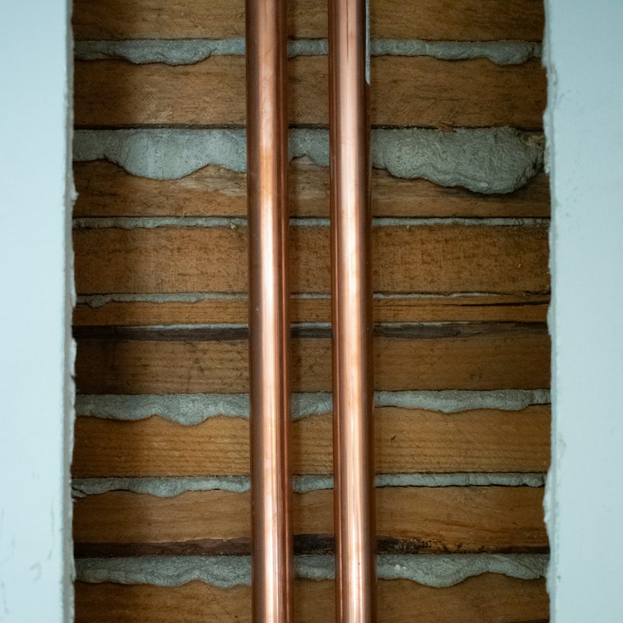 Neat copper pipework