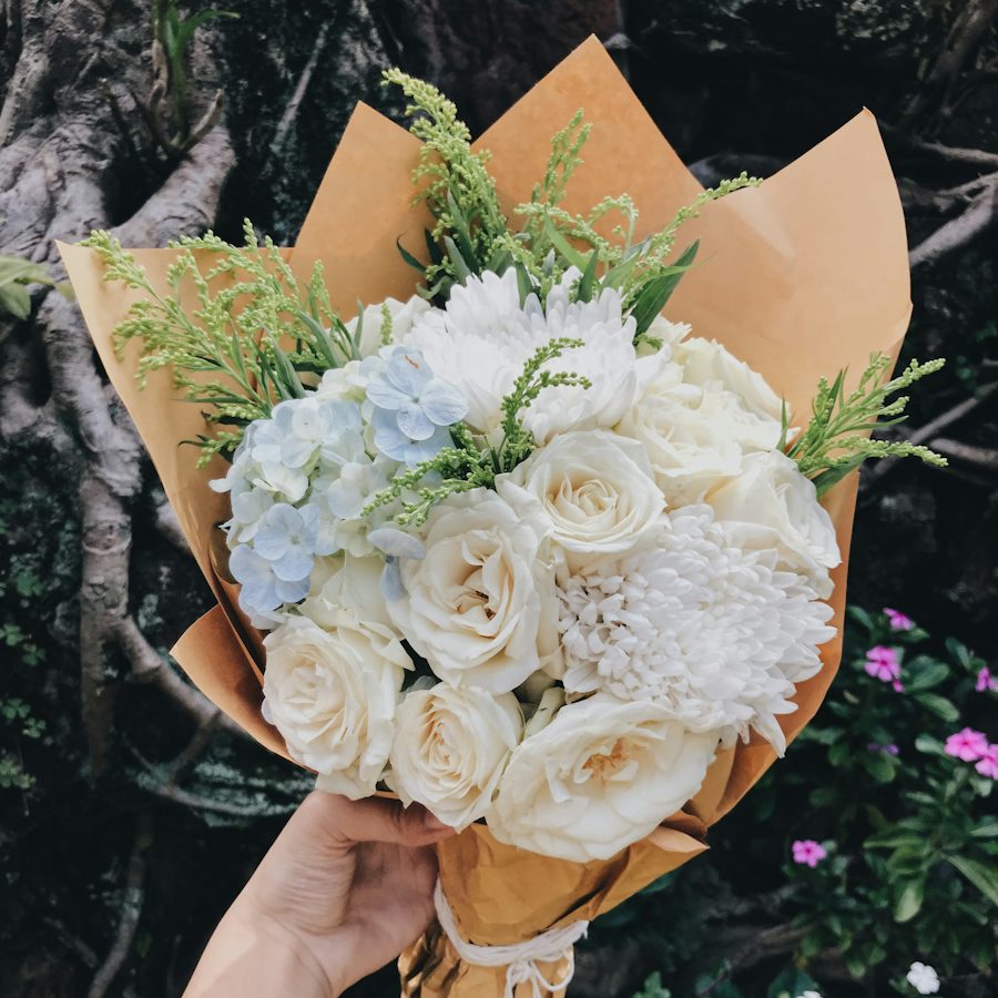 A soft white and cream bouquet